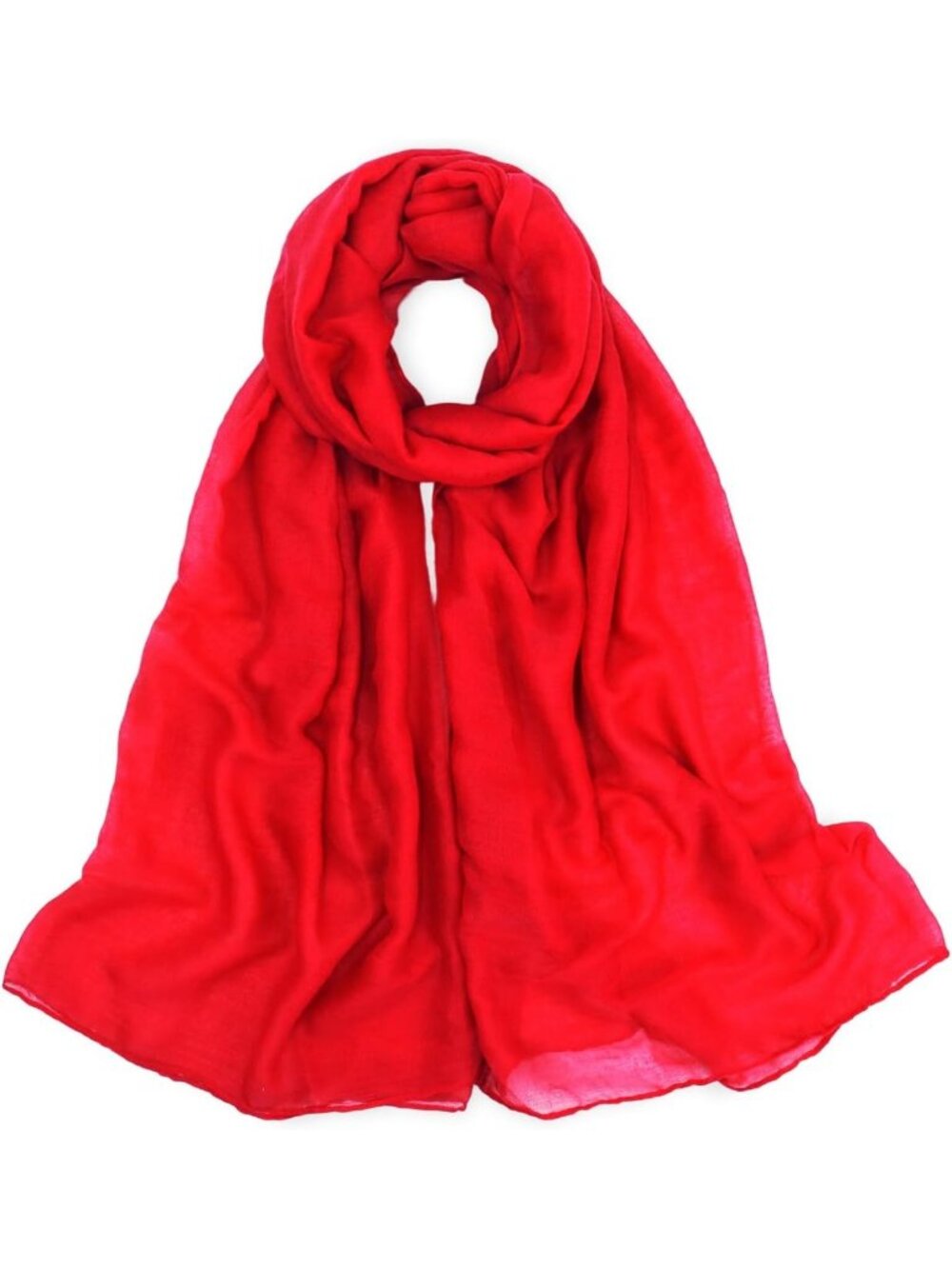 Women's Bright Orange Cover Hijab Cotton Voile Wrap for Spring Fall Scarf Shawl